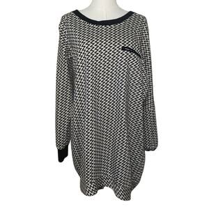 Adidas Originals black & white zig zag sweatshirt small